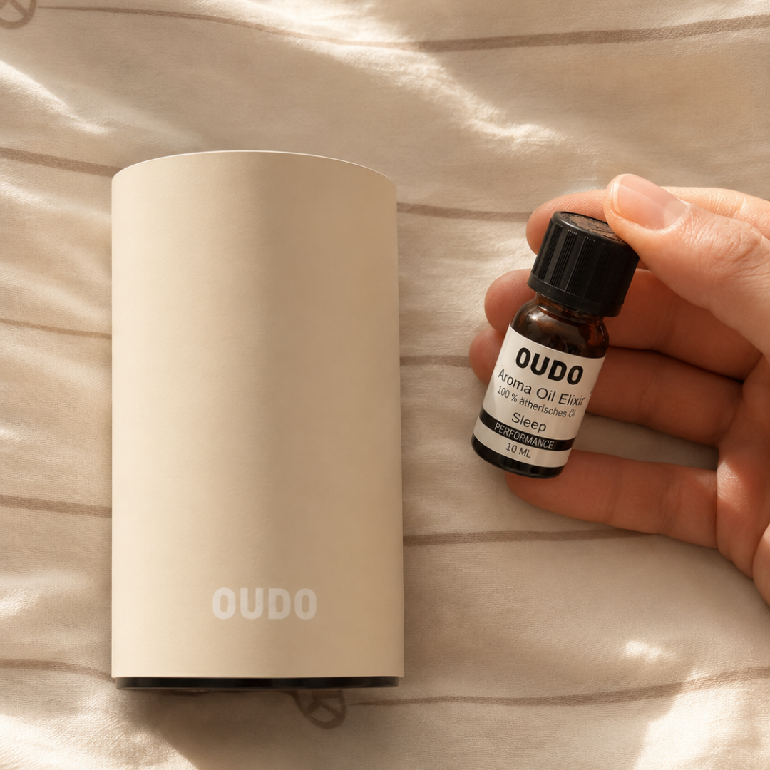 Wasserloser OUDO Aroma Diffuser mit ätherischen Ölen